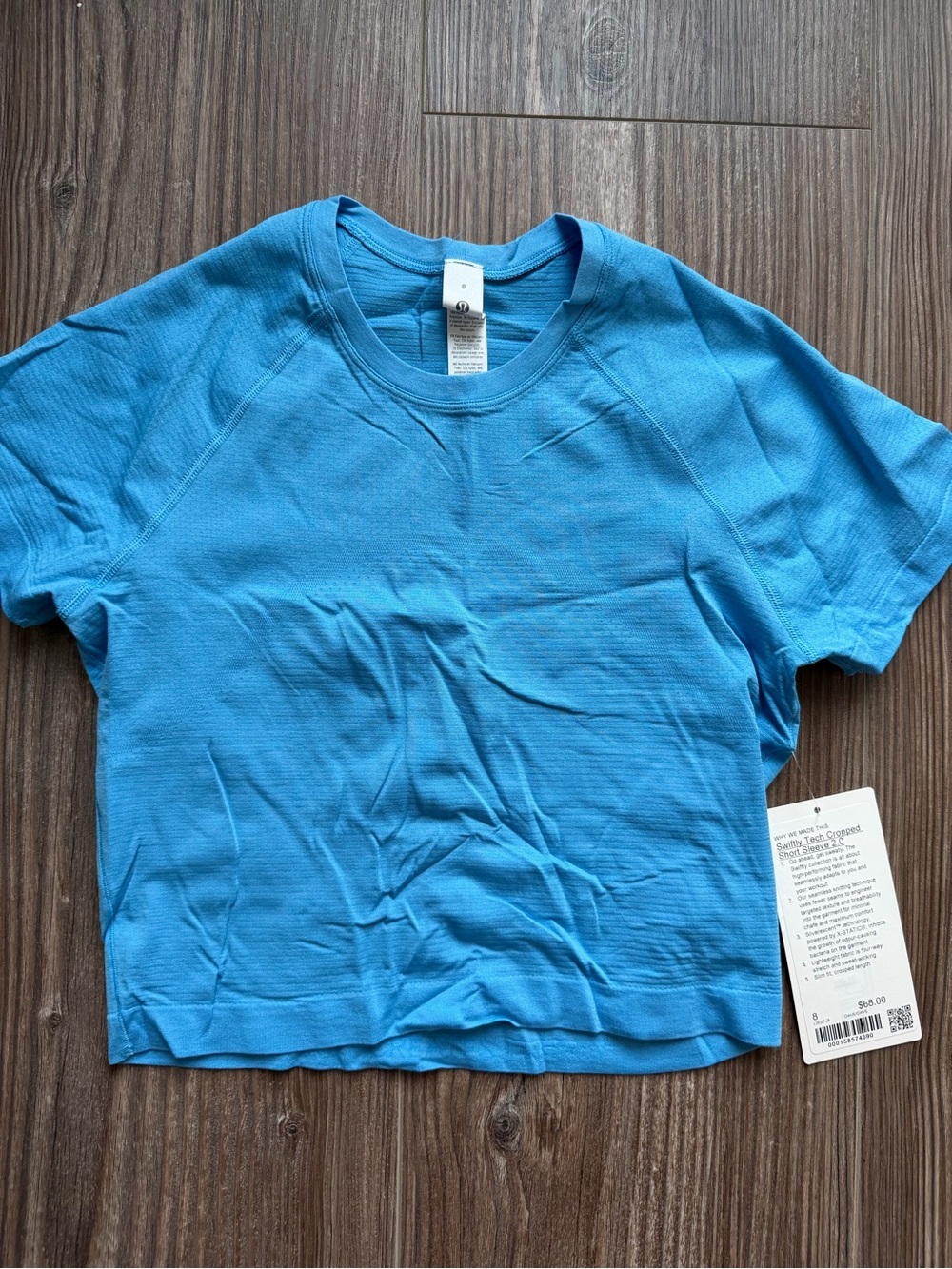 Lululemon Blue Short Sleeve Crop Top